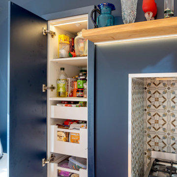 Drawers for pantry cupboard maximises storage and functionality