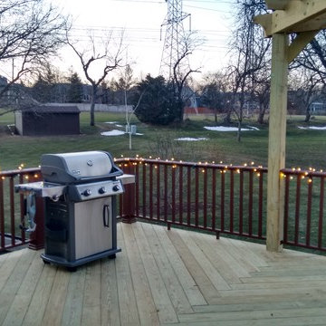 Wood Deck and Pergola Combination in Libertyville, IL