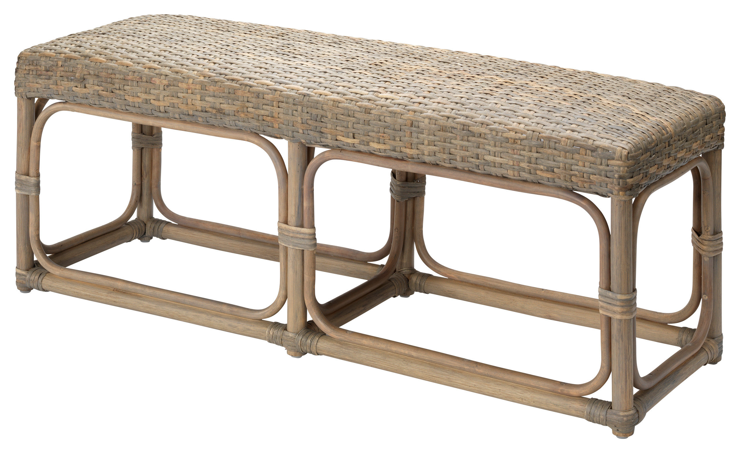 Avery Rattan Bench - Tropical - Accent And Storage Benches - by Jamie ...