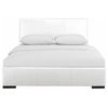 Camden Isle Hindes Full Faux Leather White Platform Bed