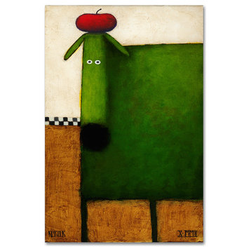 Daniel Patrick Kessler 'Green Dog ' Canvas Art, 16x24