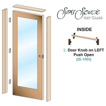 Interior Prehung Door or Interior Slab Door - Dreamy Waves - Oak - 30" x 96"...