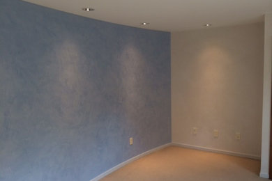 Blue and Creme Venetian Plaster