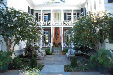 Mediterranean exterior home idea in Richmond