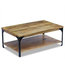 vidaXL Coffee Table in Mango Wood With Shelf, 100x60x38 cm