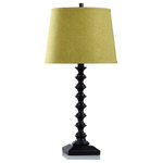 StyleCraft - StyleCraft Dann Foley Lifestyle Table Lamp, Gold And Black Finish DFL331490DS - Dann Foley - Lifestyle Table Lamp - Gold Metal - Black Finish - Yellow Sand Shade