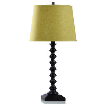 StyleCraft Dann Foley Lifestyle Table Lamp, Gold And Black Finish DFL331490DS