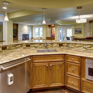 Basement Bar Countertop Cabinets