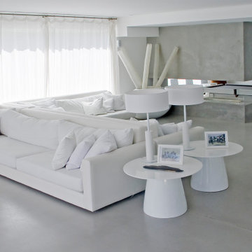 Living Room with Corner Sofa and Pool Table View