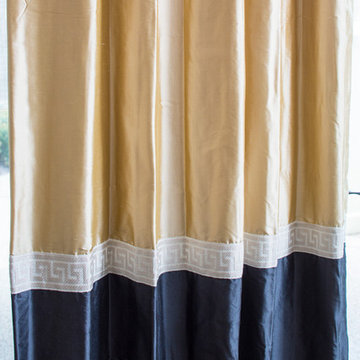 Silk Seamed Drapes in a Carmel Home