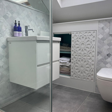 Luxurious marble loft shower room