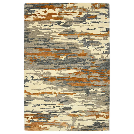 Abstract Glencoe Area Rug, Orange, 5' x 8', Abstract