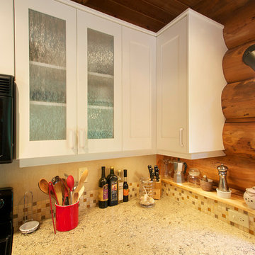 Log home kitchen -- quite the challenge!
