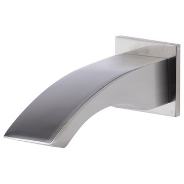 ALFI brand AB3301 Curved Wall Mounted Tub Filler Bathroom Spout - Brushed