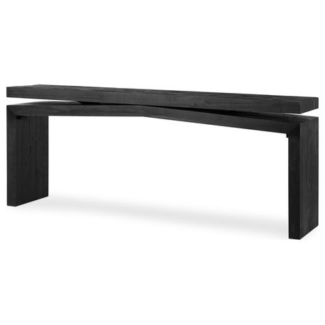 Matthes Console Table-Aged Black Pine