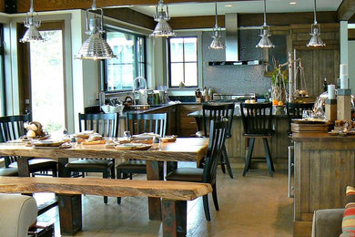 Inspiration for a rustic kitchen remodel in Vancouver