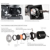Volta 2" LED Round Adjustable Trim With-Light Engine Flood 35 3000K 90CRI, White