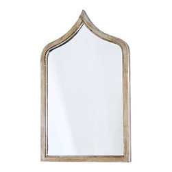Worlds Away Zanzibar Silver Leafed Mirror - Bathroom Mirrors