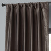 Mushroom Blackout Faux Silk Taffeta Curtain Single Panel, 50"x96"