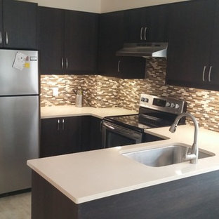 Foton Och Inspiration For Kok Med Stankskydd I Mosaik Och Vinylgolv