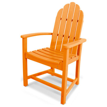 POLYWOOD Classic Adirondack Dining Chair, Tangerine