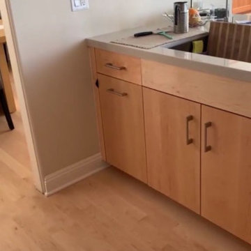 Tesar Redondo Beach Solid Maple Natural Modern Custom Kitchen Cabinets
