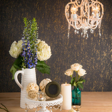 Tiffany White Crystal-Beaded Plug In Chandelier by Amalfi Decor