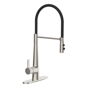 Design House 559161 Freeport 1.8 GPM 1 Hole Kitchen Faucet - Satin Nickel