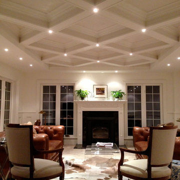 Caufferred Ceiling in basement