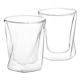JoyJolt Lacey Whiskey Double Wall Glasses, Set of 2 Insulated Whiskey  Glass, 10-Ounces.