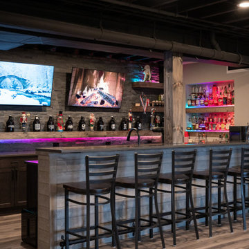 Finished Basement with Bar, Bathroom, Gym and Secret Room in Ann Arbor, MI
