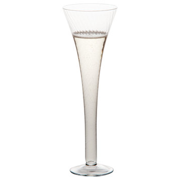 Optic Champagne Flutes, Set of 6
