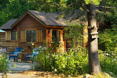 Example of a mountain style exterior home design in Denver