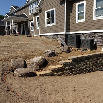 Front Entry Landscape, Walkway, & Driveway