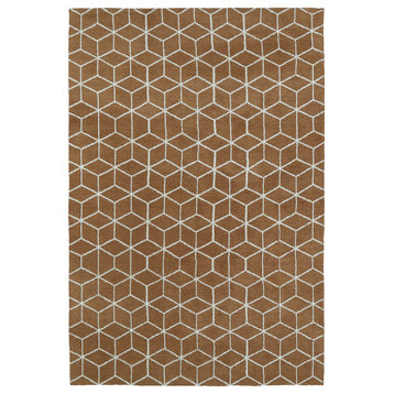Kaleen Machine Tufted Cozy Toes Polyester Rug, Brown, 8'x10'