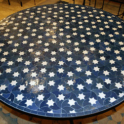 Blue & White Stars Round Table - Products