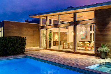 Inspiration for a contemporary exterior home remodel in Vancouver