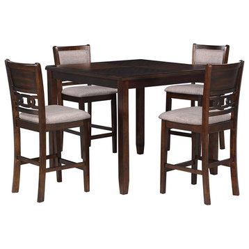 Cherry 5-Piece Dining Table with Four Chairs