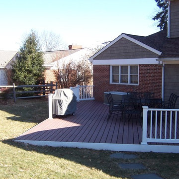 Patio outlined with brick