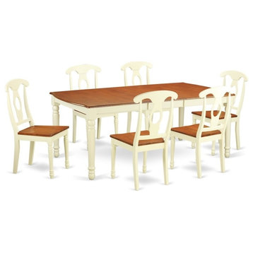 7-Piece Dinette Set For 6, Table And 6 Dinette Chairs