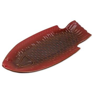 Red Gourami Ceramic Platter