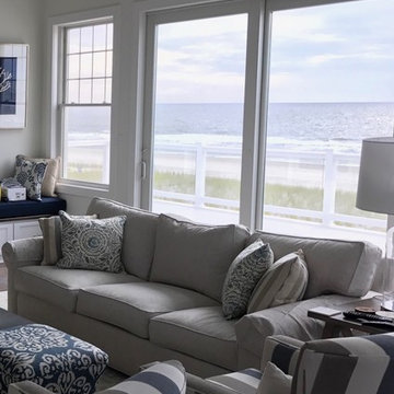 Long Beach Island Blue and White Beach House New Construction