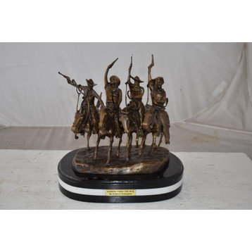 Coming Thru the Rye Remington Replica Bronze Statue Size: 13" x 12" x 14"H