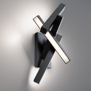 Chaos LED Outdoor Wall Sconce in Black