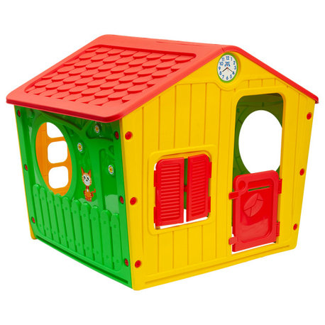 Starplay Children's Galilee Village Playhouse, Classic Color Combination