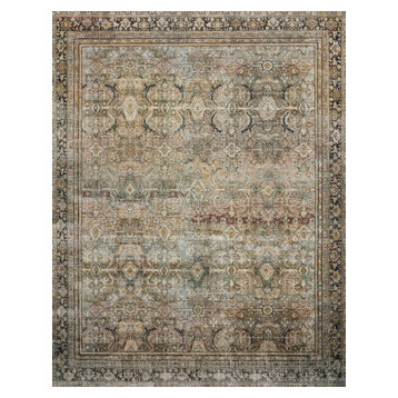 Olive Charcoal Layla Printed Area Rug by Loloi II, 9'x12'