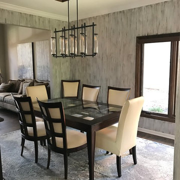 Rustic-Modern Grey Dining Room