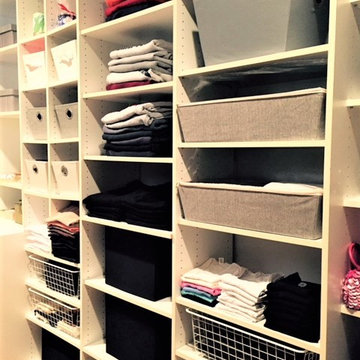Organizing master closet