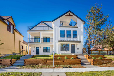 Inspiration for a contemporary exterior home remodel in Denver