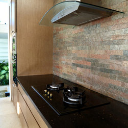 Copper Quartzite Backsplash - Mosaic Tile